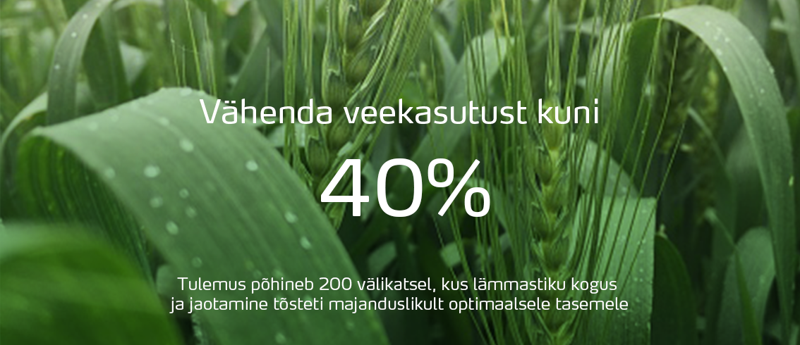 Decrease water use by 40%